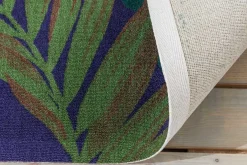 In- und Outdoor Teppich LEAF 180x120cm grün blau Blätter-Design Läufer wetterfest