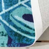 In- und Outdoor Teppich LEAF 240x160cm blau grün Blatt-Design wetterfest