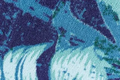 In- und Outdoor Teppich LEAF 240x160cm blau grün Blatt-Design wetterfest