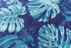 In- und Outdoor Teppich LEAF 240x160cm blau grün Blatt-Design wetterfest