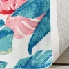In- und Outdoor Teppich TROPICAL 180x120cm grün pink Blatt Design Läufer wetterfest