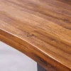 Industrial Baumstamm Sitzbank GENESIS 160cm Akazie Massivholz Kufengestell
