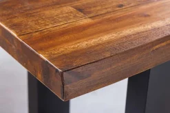 Industrial Baumstamm Sitzbank GENESIS 160cm Akazie Massivholz Kufengestell