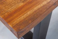 Industrial Baumstamm Sitzbank GENESIS 160cm Akazie Massivholz Kufengestell