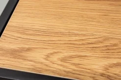 Industrial Bücherregal SLIM LINE 114cm Wildeiche schwarz fünf Regalböden
