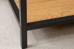 Industrial Bücherregal SLIM LINE 114cm Wildeiche schwarz fünf Regalböden