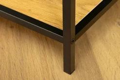 Industrial Bücherregal SLIM LINE 185cm Wildeiche schwarz Metall mit Schubladen