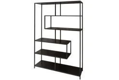 Industrial Bücherregal SLIM LINE 185x114cm Esche schwarz sechs Regalböden