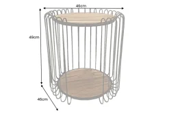 Industrial Beistelltisch TRUE ELEMENTS 50cm natur Akazie Massivholz