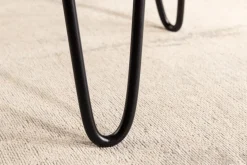 Industrial Beistelltisch GOA 40cm natur Akazie Massivholz Baumstamm rund Hairpin Legs