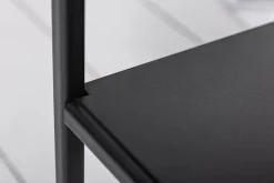 Industrial Couchtisch APARTMENT 95cm Massivholz Eiche geölt mit Ablage Metallgestell schwarz