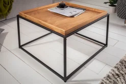 Industrial Couchtisch ELEMENTS 60cm Eiche natur abnehmbares Tablett