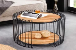 Industrial Couchtisch TRUE ELEMENTS 70cm natur Akazie Massivholz