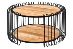 Industrial Couchtisch TRUE ELEMENTS 70cm natur Akazie Massivholz
