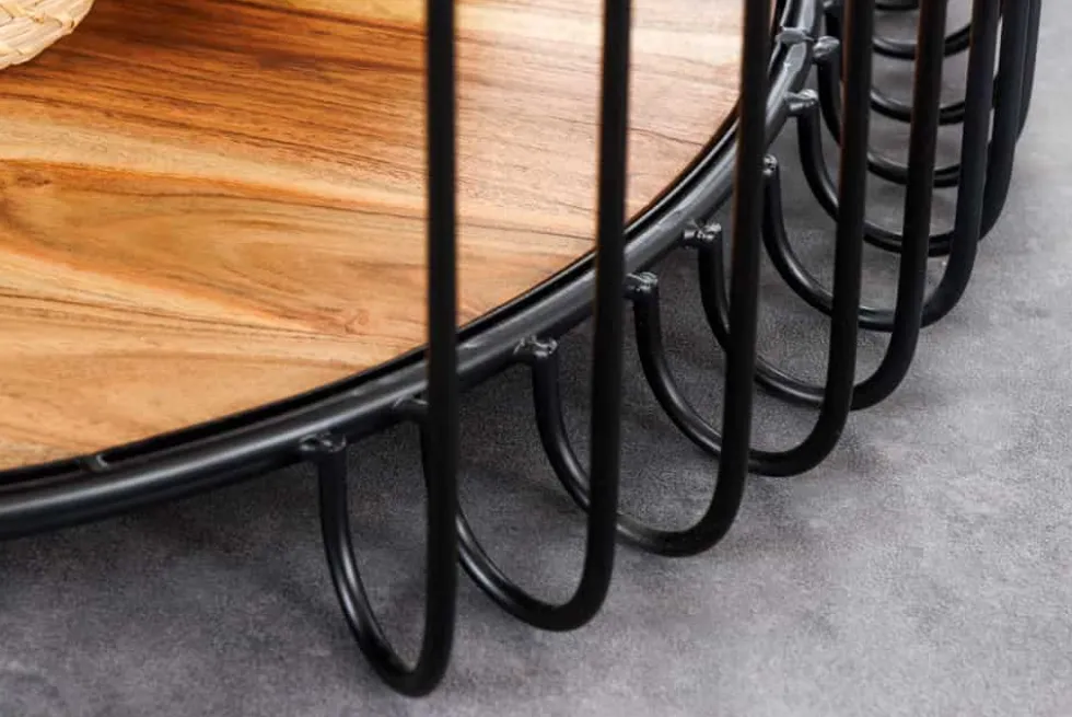 Industrial Couchtisch TRUE ELEMENTS 70cm natur Akazie Massivholz