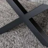 Industrial Couchtisch WILD 90cm grau Wildeichen-Design schwarz Metall Baumkante