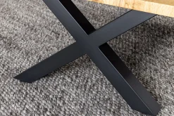 Industrial Couchtisch WILD 90cm braun Wildeichen-Optik schwarz Metall Baumkante