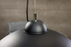 Industrial Design Hängelampe STUDIO 55m schwarz Blattsilber-Optik Hängeleuchte