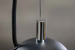 Industrial Design Hängelampe STUDIO 55m schwarz Blattsilber-Optik Hängeleuchte