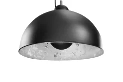 Industrial Design Hängelampe STUDIO 55m schwarz Blattsilber-Optik Hängeleuchte