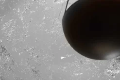 Industrial Design Hängelampe STUDIO 55m schwarz Blattsilber-Optik Hängeleuchte