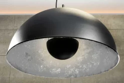 Industrial Design Hängelampe STUDIO 55m schwarz Blattsilber-Optik Hängeleuchte