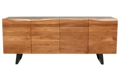 Industrial Design Sideboard ORGANIC ARTWORK 180cm Akazie Massivholz Eisengestell