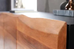 Industrial Design Sideboard ORGANIC ARTWORK 180cm Akazie Massivholz Eisengestell