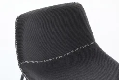 Industrial Design Stuhl DJANGO grau Cord mit Metallgestell