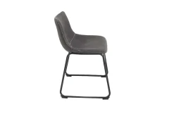 Industrial Design Stuhl DJANGO vintage grau mit Eisengestell