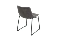 Industrial Design Stuhl DJANGO vintage grau mit Eisengestell