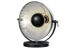 Industrial Design Tischlampe STUDIO 40cm schwarz Blattsilber-Optik neigbarer Schirm