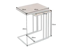 Industrial 2er Set Beistelltische BARRACUDA 45cm Salholz Massivholz geflextes Metallgestell