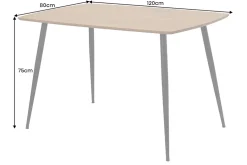 Industrial Esstisch APARTMENT 120cm natur Wildeiche schwarzes Metallgestell
