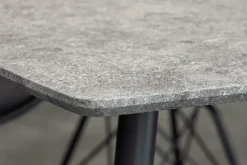Industrial Esstisch APARTMENT 120cm grau Beton-Design schwarzes Metallgestell