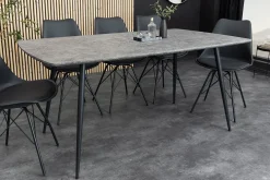 Industrial Esstisch APARTMENT 140cm grau Beton-Design schwarzes Metallgestell