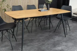 Industrial Esstisch APARTMENT 140cm natur Wildeiche schwarzes Metallgestell