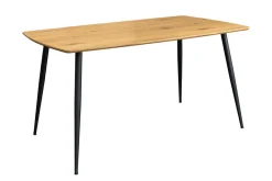 Industrial Esstisch APARTMENT 140cm natur Wildeiche schwarzes Metallgestell
