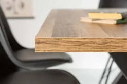 Industrial Esstisch MONTREAL 140cm natur schwarz Eichenholz-Design X-Gestell