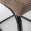Industrial Freischwinger Stuhl MODENA vintage taupe mit Ziersteppung
