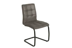 Industrial Freischwinger Stuhl MODENA vintage grau mit Ziersteppung