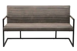 Industrial Freischwinger Bank LOFT 160cm taupe mit Armlehne