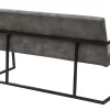Industrial Freischwinger Bank LOFT 160cm vintage grau mit Armlehne
