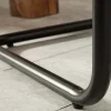 Industrial Freischwinger Stuhl MODENA hellbraun mit Ziersteppung