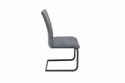 Industrial Freischwinger Stuhl APARTMENT antik grau mit Metallgestell