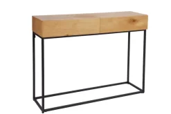 Industrial Konsolentisch ELEMENTS 100cm Eichen Optik Laptoptisch mit Schubladen