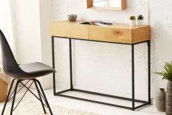 Industrial Konsolentisch ELEMENTS 100cm Eichen Optik Laptoptisch mit Schubladen