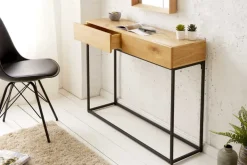 Industrial Konsolentisch ELEMENTS 100cm Eichen Optik Laptoptisch mit Schubladen
