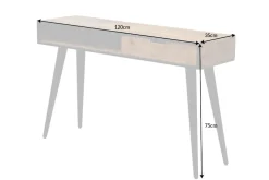 Industrial Konsolentisch INDUSTRIAL 120cm Mango mit schwarzen Beinen
