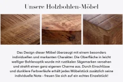 Industrial Konsolentisch INDUSTRIAL 120cm Mango mit schwarzen Beinen
